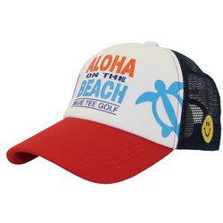 BTG CAP CP006 RD/NV [ゴルフキャップ ALOHA ON THE BEACHメッシュキャップ 57～59cm レッド/ネイビー]