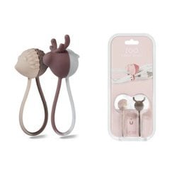 マグネット付き シリコン製 アニマルケーブルクリップ ハリネズミ/シカ zoocable Hedgehog_Elk