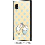 Galaxy A21 用 耐衝撃ケース KAKU ハイブリッド ミッフィー 水玉イエロー IQ-BGA21K3TB/MF007