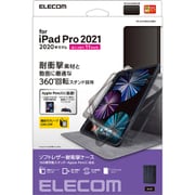 iPad Pro 11インチ 第3/2世代（2021/2020年） ケース カバー 手帳型 フラップ ソフトレザー ApplePencil収納 スリープ対応 マグネット 360度回転 ブラック TB-A21PMSA360BK