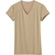 インナーシャツ YV9512 YG 【air MADE】 シリーズ メンズ 汗取り付 Vネック 短袖 Tシャツ Lサイズ クリアベージュ
