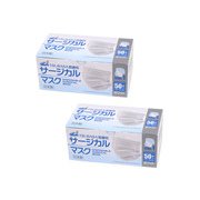 FLa25443 [国産医療用サージカルマスク 100枚組(50枚×2箱) ホワイト]