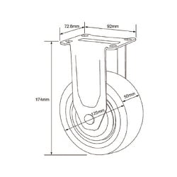 SIGNET シグネット ヘビーローラーキャビネット用 自在キャスター1個 5407111