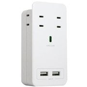 SATI COLOR 電源タップ AC4個口 4.2A USB2ポート ホワイト CT221WH