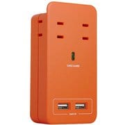 SATI COLOR 電源タップ AC4個口 4.2A USB2ポート オレンジ CT221OR