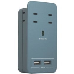 SATI COLOR 電源タップ AC4個口 4.2A USB2ポート ブルー CT221BL