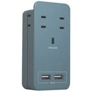 SATI COLOR 電源タップ AC4個口 4.2A USB2ポート ブルー CT221BL