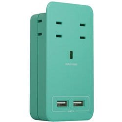 SATI COLOR 電源タップ AC4個口 4.2A USB2ポート ライトブルー CT221LB