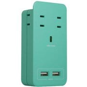 SATI COLOR 電源タップ AC4個口 4.2A USB2ポート ライトブルー CT221LB