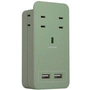 SATI COLOR 電源タップ AC4個口 4.2A USB2ポート ライトグリーン CT221LG