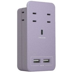 SATI COLOR 電源タップ AC4個口 4.2A USB2ポート パープル CT221PL