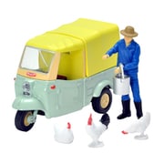 LV-143d 1/64 ダイハツ ミゼット 黄緑/ベージュ フィギュア付 [ダイキャストミニカー]