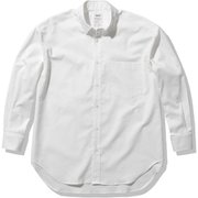 ロングスリーブスタンダードオックスフォードビッグシャツ LONG SLEEVE STANDARD OXFORD BIG SHIRT MU61301 ホワイト(W) Mサイズ [アウトドア シャツ ユニセックス]