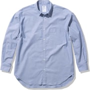 ロングスリーブスタンダードオックスフォードビッグシャツ LONG SLEEVE STANDARD OXFORD BIG SHIRT MU61301 ブルー(B) Sサイズ [アウトドア シャツ ユニセックス]