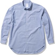 ロングスリーブスタンダードオックスフォードビッグシャツ LONG SLEEVE STANDARD OXFORD BIG SHIRT MU61301 ブルー(B) Mサイズ [アウトドア シャツ ユニセックス]