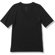 ファインドライ ハーフスリーブVネック HALF SLEEVE V-NECK MW11353 ブラック(K) Lサイズ [アウトドア カットソー レディース]