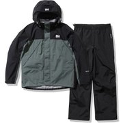 ヘリーレインスーツ Helly Rain Suit HOE12150 ファーグリーン×ブラックオーシャン(FO) WLサイズ [アウトドア レインウェア上下セット レディース]