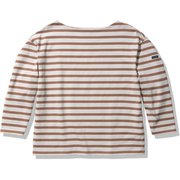 ロングスリーブブラッシュドボーダーティー W L/S Brushed Border Tee HOW32165 オフホワイト×パインバーグ(OP) WSサイズ [アウトドア カットソー レディース]