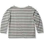ロングスリーブブラッシュドボーダーティー W L/S Brushed Border Tee HOW32165 オフホワイト×ファーグリーン(OF) WSサイズ [アウトドア カットソー レディース]