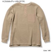 ロングスリーブエアーフレッシュワッフルヘンリーネック L/S Airfresh Waffle Henley Neck HOE32167 ウェットロープ(WR) WLサイズ [アウトドア カットソー レディース]