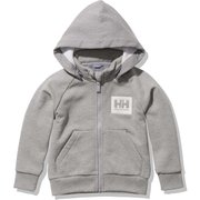 ロゴフルジップスウェットフーディー K Logo Full-zip Sweat Hoodie HJ32150 ミックスグレー(Z) 140サイズ [アウトドア スウェット キッズ]
