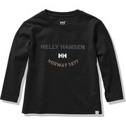ロングスリーブロゴティー K L/S LOGO TEE HJ32156 ブラック(K) 100サイズ [アウトドア トップス キッズ]
