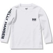 ロングスリーブレターティー K L/S LETTER TEE HJ32153 ホワイト(W) 100サイズ [アウトドア トップス キッズ]