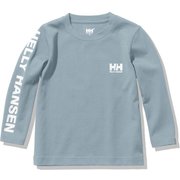 ロングスリーブレターティー K L/S LETTER TEE HJ32153 グレイシャーブルー(GB) 110サイズ [アウトドア トップス キッズ]
