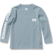 ロングスリーブレターティー K L/S LETTER TEE HJ32153 グレイシャーブルー(GB) 150サイズ [アウトドア トップス キッズ]