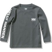 ロングスリーブレターティー K L/S LETTER TEE HJ32153 ファーグリーン(FG) 140サイズ [アウトドア トップス キッズ]