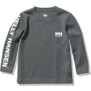 ロングスリーブレターティー K L/S LETTER TEE HJ32153 ファーグリーン(FG) 150サイズ [アウトドア トップス キッズ]