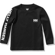ロングスリーブレターティー K L/S LETTER TEE HJ32153 ブラック(K) 150サイズ [アウトドア トップス キッズ]
