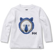 ロングスリーブアニマルティー K L/S ANIMAL TEE HJ32155 ホワイト(W) 140サイズ [アウトドア トップス キッズ]