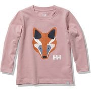 ロングスリーブアニマルティー K L/S ANIMAL TEE HJ32155 ピンクシェル(PS) 140サイズ [アウトドア トップス キッズ]