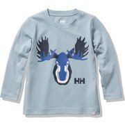 ロングスリーブアニマルティー K L/S ANIMAL TEE HJ32155 グレイシャーブルー(GB) 130サイズ [アウトドア トップス キッズ]