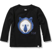 ロングスリーブアニマルティー K L/S ANIMAL TEE HJ32155 ブラック(K) 110サイズ [アウトドア トップス キッズ]
