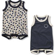 マイファーストHHプリントノースリーブロンパースセット B My First HH Print Nosleeve Rompers Set HB32152 ヘッジホッグプリント(N8) 80サイズ [アウトドア ロンパース ベビー]