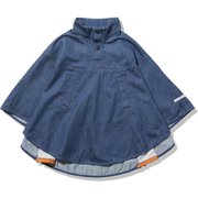 ヘリーベアフレームプルーフデニムポンチョ K Helly Bear FLAMEPROOF Denim Poncho HJ12182 トレンチブルー(TB) [アウトドア ポンチョ キッズ]