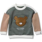 ヘリーベアスウェットクルー K Helly Bear Sweat Crew HJ32181 ファーグリーン(FG) 150サイズ [アウトドア スウェット キッズ]