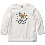ロングスリーブヘリーベアリーフティー K L/S HB LEAF T HJ32183 オフホワイト(OW) 120サイズ [アウトドア トップス キッズ]