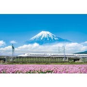35-26 コンパクトピースパズル れんげの花と富士山（静岡） [ジグソーパズル 500ピース]