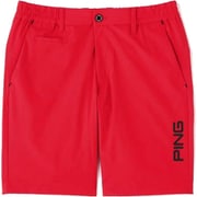 621-1132006-100-L [ゴルフウェア メンズ ナイロンストレッチショートパンツ Lサイズ レッド]