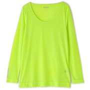 622-1166002-061-L [冷感 UV 長袖インナー レディース Lサイズ ネオンイエロー]