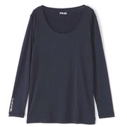 622-1166002-120-M [冷感 UV 長袖インナー レディース Mサイズ ネイビー]