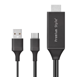 USB-C HDMI ミラーリングケーブル 2m ブラック PG-UCTV2MBK