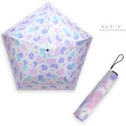 6713602-006-06-9 [晴雨兼用折傘 ユニコーン ピンク]