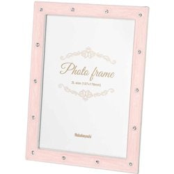 フォトフレーム 金属製 シンプル 2L ピンク F-TA-108-2L-P
