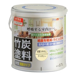 水性竹炭塗料 0.7L 炭調アイボリー