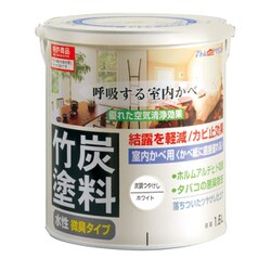 水性竹炭塗料 1.6L 炭調ホワイト
