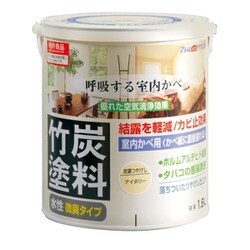 水性竹炭塗料 1.6L 炭調アイボリー